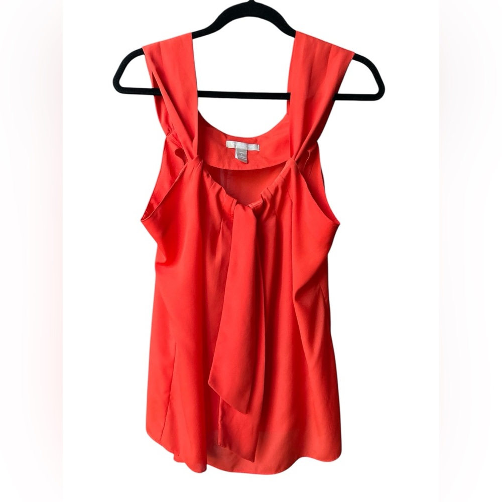 Banana Republic Orange Tie Front Top